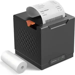 Thermal Receipt Printer, Restaurant Kitchen Printer, 80mm POS Printer with Auto Cutter, USB/Ethernet Interface, for Windows/Mac/Linux, Not Compatible with Square Thermal Receipt Printer, Restaurant Kitchen Printer, 80mm POS Printer with Auto Cutter, USB/Ethernet Interface, for Windows/Mac/Linux, Not Compatible with Square