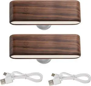 2 Pcs Rechargeable Led Sconce, Black Walnut Finish, Versatile Reading Light, 5 X 1 X 1.5 In / 12.7 X 2.6 X 3.9 Cm, 2600Mah Battery Included 2 Pcs Rechargeable Led Sconce, Black Walnut Finish, Versatile Reading Light, 5 X 1 X 1.5 In / 12.7 X 2.6 X 3.9 Cm, 2600Mah Battery Included