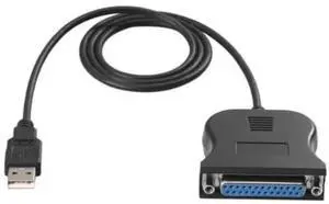 Printer Female Adapter Cable Cord USB to IEEE 1284 DB25 25-Pin Parallel with Bi-Directional Data Transfer Printer Female Adapter Cable Cord USB to IEEE 1284 DB25 25-Pin Parallel with Bi-Directional Data Transfer