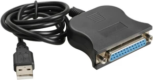 USB A to IEEE 1284 Parallel 25-Pin LPT Print Converter Cable USB to DB25 Female Port Adapter Cord USB A to IEEE 1284 Parallel 25-Pin LPT Print Converter Cable USB to DB25 Female Port Adapter Cord