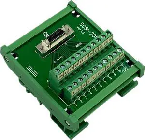 SCSI-20P SCSI CN20 Female Breakout Board 20 Pin Terminal Module Adapter DIN Rail Mounting HPCN20P(20P TB and 2m Cable) SCSI-20P SCSI CN20 Female Breakout Board 20 Pin Terminal Module Adapter DIN Rail Mounting HPCN20P(20P TB and 2m Cable)