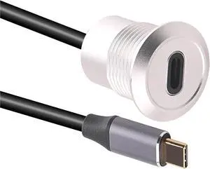 USB USBC Type C Typec Female to Female F-F Panel Mount Extention Round Metal Adapter USB USBC Type C Typec Female to Female F-F Panel Mount Extention Round Metal Adapter