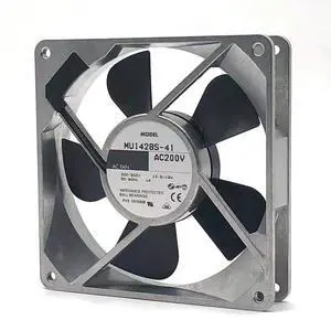MU1428S-41 200V 13.5/12W High-Performance Aluminum Frame Cooling Fan - 140x140x28mm for Efficient Airflow MU1428S-41 200V 13.5/12W High-Performance Aluminum Frame Cooling Fan - 140x140x28mm for Efficient Airflow