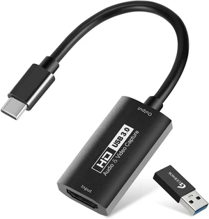 GUERMOK Video Capture Card, USB3.0 HDMI to USB-C Capture Device, 2K@30FPS GUERMOK Video Capture Card, USB3.0 HDMI to USB-C Capture Device, 2K@30FPS