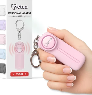 Personal Safety Alarm Keychain for Women, 130dB Siren, LED Light, Pink Personal Safety Alarm Keychain for Women, 130dB Siren, LED Light, Pink
