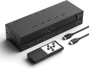 ZUZONG 5 Port HDMI Switch 4k@60hz, HDMI Switcher 5 in 1 Out HDCP 2.0 HDMI2.0 Hub Supports 3D Compatible with Nintendo Switch/Switch OLED/Xbox PS5/4/3 DVD Player Fire Stick Roku Apple TV Chromecast PC ZUZONG 5 Port HDMI Switch 4k@60hz, HDMI Switcher 5 in 1 Out HDCP 2.0 HDMI2.0 Hub Supports 3D Compatible with Nintendo Switch/Switch OLED/Xbox PS5/4/3 DVD Player Fire Stick Roku Apple TV Chromecast PC