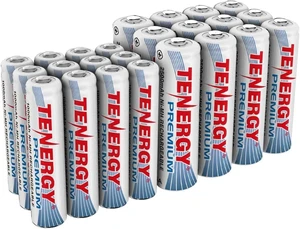 Tenergy Premium High Capacity NiMH Rechargeable Battery Combo, 12xAA and 12xAAA Rechargeable Batteries, 24 Pack Tenergy Premium High Capacity NiMH Rechargeable Battery Combo, 12xAA and 12xAAA Rechargeable Batteries, 24 Pack