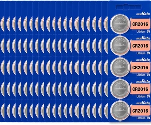 Murata CR2016 Battery DL2016 ECR2016 3V Lithium Coin Cell (100 Batteries) Murata CR2016 Battery DL2016 ECR2016 3V Lithium Coin Cell (100 Batteries)