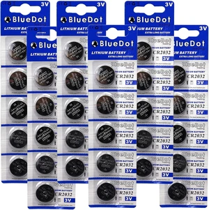 BlueDot Trading CR2032 Batteries, 30 Count High Power Lithium 3V Coin Battery Ideal for Door openers, LED Lights, Game Consoles, car/Key fobs, 1 Pack of 30 BlueDot Trading CR2032 Batteries, 30 Count High Power Lithium 3V Coin Battery Ideal for Door openers, LED Lights, Game Consoles, car/Key fobs, 1 Pack of 30