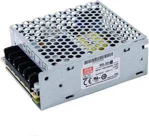 Mean Well RS 35W 24V 1.5A Switching Power Supply AC/DC Single Output RS-35-24 Power Supply Driver Transformer for Railway, Industrial, Communications or Data Systems, etc Mean Well RS 35W 24V 1.5A Switching Power Supply AC/DC Single Output RS-35-24 Power Supply Driver Transformer for Railway, Industrial, Communications or Data Systems, etc
