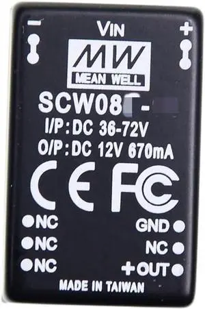 Mean Well SCW 8W 5V 320-1600mA Power Supply Converter SCW08B-05 DC/DC Mean Well SCW 8W 5V 320-1600mA Power Supply Converter SCW08B-05 DC/DC