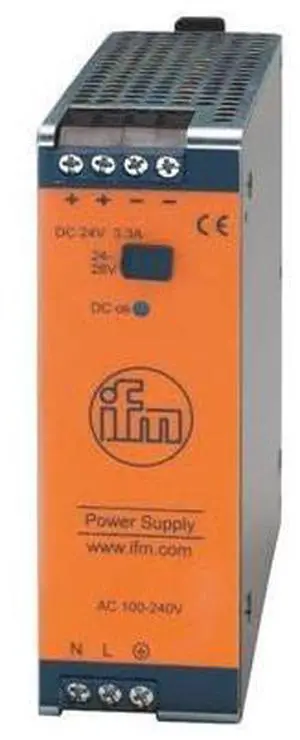 IFM PSU-1AC/24VDC-5A-DN4012 (DN4012), Input: 100-120/200-240 VAC / 47-64 HZ, IP20, Output: 24-28 VDC / 5 AMP, Power Supply, Switched-Mode IFM PSU-1AC/24VDC-5A-DN4012 (DN4012), Input: 100-120/200-240 VAC / 47-64 HZ, IP20, Output: 24-28 VDC / 5 AMP, Power Supply, Switched-Mode