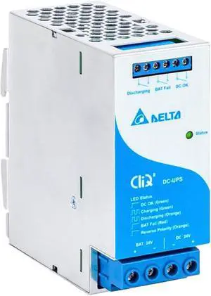 Delta DRU-24V40ABN UPS - Uninterruptible Power Supplies DC-UPS Module 24V, 40A, DIN Rail Delta DRU-24V40ABN UPS - Uninterruptible Power Supplies DC-UPS Module 24V, 40A, DIN Rail