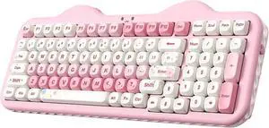 C98 Wireless Mechanical Keyboard with Number Pad,99 Key BT5.0/2.4G/USB-C Hot Swap Gasket Mount with PBT MOA Keycaps,Custom RGB,Cute Cake Keyboard for Win/Mac (Pink, Candy Linear Switch) C98 Wireless Mechanical Keyboard with Number Pad,99 Key BT5.0/2.4G/USB-C Hot Swap Gasket Mount with PBT MOA Keycaps,Custom RGB,Cute Cake Keyboard for Win/Mac (Pink, Candy Linear Switch)