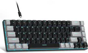 MageGee Portable 60% Mechanical Gaming Keyboard, MK-Box LED Backlit Compact 68 Keys Mini Wired Office Keyboard with Red Switch for Windows Laptop PC Mac - Black/Grey MageGee Portable 60% Mechanical Gaming Keyboard, MK-Box LED Backlit Compact 68 Keys Mini Wired Office Keyboard with Red Switch for Windows Laptop PC Mac - Black/Grey