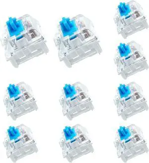 BlingKingdom 10 PCS Blue Switch Replacement 3 PIN Mechanical Keyboard Switches, Clicky, Accurate Typing, Dustproof, LED Keyboard, Gaming Keyboard BlingKingdom 10 PCS Blue Switch Replacement 3 PIN Mechanical Keyboard Switches, Clicky, Accurate Typing, Dustproof, LED Keyboard, Gaming Keyboard