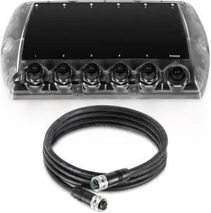 411850-1 AS ETH 5PGL 5-Port Ethernet Switch + 720073-6 AS EC 5E 5-Foot Ethernet Cable for Humminbird, Black 411850-1 AS ETH 5PGL 5-Port Ethernet Switch + 720073-6 AS EC 5E 5-Foot Ethernet Cable for Humminbird, Black