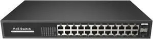 250W 24CH Unmanaged Gigabit PoE Switch has 24*10/100/1000M Ethernet Ports, Plug-and-Play, Up to 30W Max Power Per Port,POE24CH-250W 250W 24CH Unmanaged Gigabit PoE Switch has 24*10/100/1000M Ethernet Ports, Plug-and-Play, Up to 30W Max Power Per Port,POE24CH-250W