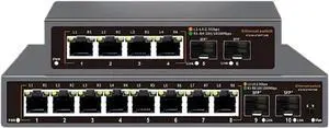 1pcs 2.5Gb Network Switch 8 Port .5G RJ45 with 10G SFP+ Ethernet Fanless Play Desktop Wall Mounted(JT-S107-102TS) 1pcs 2.5Gb Network Switch 8 Port .5G RJ45 with 10G SFP+ Ethernet Fanless Play Desktop Wall Mounted(JT-S107-102TS)