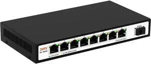 DOTX 2.5G Ethernet Switch 8X 2.5G Base-T RJ45 Ports with 1x 10G SFP+ Fiber Ports, Compatible with 100/1000/2500Mbps , Metal Fanless, 2.5Gbe Network Switch,Plug and Play DOTX 2.5G Ethernet Switch 8X 2.5G Base-T RJ45 Ports with 1x 10G SFP+ Fiber Ports, Compatible with 100/1000/2500Mbps , Metal Fanless, 2.5Gbe Network Switch,Plug and Play