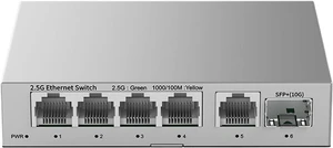 5 Port 2.5GbE Ethernet Switch Unmanaged 2.5Gbps Network Switch 10Gb SFP+ Slot Home Lab Setup Switch and Play(UK Adapter) 5 Port 2.5GbE Ethernet Switch Unmanaged 2.5Gbps Network Switch 10Gb SFP+ Slot Home Lab Setup Switch and Play(UK Adapter)