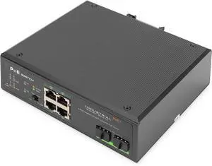 Digitus Industrial Gigabit Ethernet PoE+ Switch 4-Port PoE + 2-Port SFP, 802.3at, DIN Rail Digitus Industrial Gigabit Ethernet PoE+ Switch 4-Port PoE + 2-Port SFP, 802.3at, DIN Rail