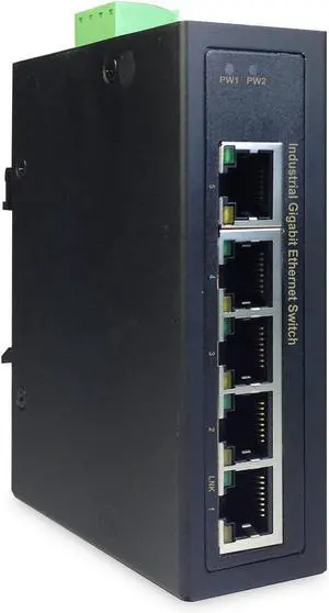 DIGITUS network switch 5-port - DIN rail mounting - Gigabit Ethernet RJ45 sockets - DIN rail - 1 GBit/s DIGITUS network switch 5-port - DIN rail mounting - Gigabit Ethernet RJ45 sockets - DIN rail - 1 GBit/s