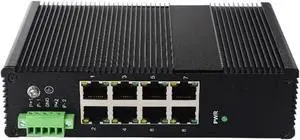 Industrial 8 Ports 802.3 at PoE+ Gigabit Ethernet Smart Web-Managed Din-Rail Mount Switch Industrial 8 Ports 802.3 at PoE+ Gigabit Ethernet Smart Web-Managed Din-Rail Mount Switch
