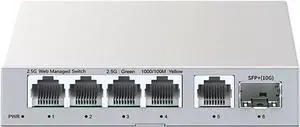 1Pcs 2.5GbE Managed Switch 5 Port 2500M Network 10G SFP+Slot Uplink Web Managed Static Link Aggregation Hub Internet Splitter(US Plug) 1Pcs 2.5GbE Managed Switch 5 Port 2500M Network 10G SFP+Slot Uplink Web Managed Static Link Aggregation Hub Internet Splitter(US Plug)