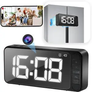 Magnetic Hidden Camera Clock - WiFi Wireless 4K HD Nanny Cam with Wide-Angle 150°, Clear Night Vision & Smart Motion Detection, Indoor Hidden Camera for Home Security, Office, Pet, App Remote Control Magnetic Hidden Camera Clock - WiFi Wireless 4K HD Nanny Cam with Wide-Angle 150°, Clear Night Vision & Smart Motion Detection, Indoor Hidden Camera for Home Security, Office, Pet, App Remote Control
