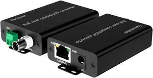 Power Over Ethernet Coaxial Extender 500M Transmission Power Over Ethernet Converter Data Transmission Adapter for Networking Camera Networking Extender Power Over Ethernet Coaxial Extender 500M Transmission Power Over Ethernet Converter Data Transmission Adapter for Networking Camera Networking Extender