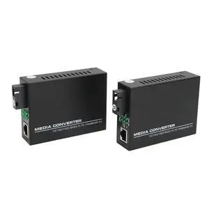 Hoopoocolor Fiber Optic ethernet Media Converter, LED Indicator Monitor Status, 10M 100M 1000MBps, RJ45 Port 3Km, Bi Directional Single Sc Mode Suitable for Indoor and Outdoor Working Environment Hoopoocolor Fiber Optic ethernet Media Converter, LED Indicator Monitor Status, 10M 100M 1000MBps, RJ45 Port 3Km, Bi Directional Single Sc Mode Suitable for Indoor and Outdoor Working Environment