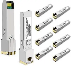 1000BASE-T SFP RJ45 Copper Transceiver Module Compatible with Arista SFP-1G-T 100m Cat5e/6 10 Pack 1000BASE-T SFP RJ45 Copper Transceiver Module Compatible with Arista SFP-1G-T 100m Cat5e/6 10 Pack