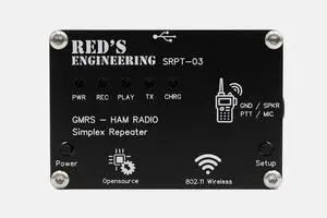 SRPT-03 GMRS Repeater for Baofeng Compatible Handhelds - WiFi Setup, 1000mAh Battery, USB-C, OTA Firmware Updates, Range Extender SRPT-03 GMRS Repeater for Baofeng Compatible Handhelds - WiFi Setup, 1000mAh Battery, USB-C, OTA Firmware Updates, Range Extender
