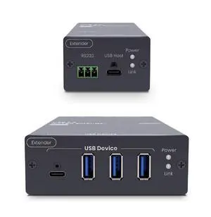 USB 3.0/3.2 Gen1 Extender Over CAT6a/7 (Transmitter + Receiver) 328 ft (100m) USB Over Ethernet, 5Gbps Long Distance USB Extension Kit, 4 USB Device Ports UE03HK USB 3.0/3.2 Gen1 Extender Over CAT6a/7 (Transmitter + Receiver) 328 ft (100m) USB Over Ethernet, 5Gbps Long Distance USB Extension Kit, 4 USB Device Ports UE03HK