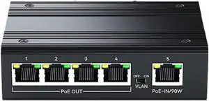 Repeater POE Industrial 4 Port Gigabit POE Repeater Extender 1000Mbps Aluminum Alloy DIN Rail 90W Input Repeater POE Industrial 4 Port Gigabit POE Repeater Extender 1000Mbps Aluminum Alloy DIN Rail 90W Input