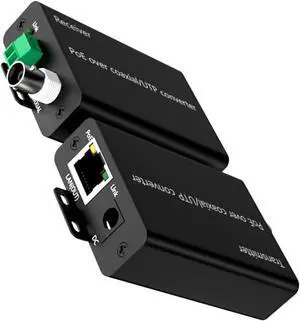 Ethernet Over Coaxial Converter Power Over Ethernet 500M Data Transmission Converter Coaxial Networking Extender for Security Camera Power Networking Extender Ethernet Over Coaxial Converter Power Over Ethernet 500M Data Transmission Converter Coaxial Networking Extender for Security Camera Power Networking Extender