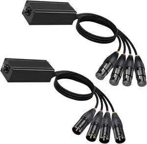 Professional 4 Way to RJ45 Networking Extender Set with Metal Housing for Stage and Studio Equipment Professional 4 Way to RJ45 Networking Extender Set with Metal Housing for Stage and Studio Equipment