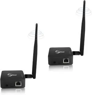 Wireless Bridge,2.4G Point to Point Outdoor 1KM Long Range WiFi Bridges for PtP/PtMP with High Gain Antenna, Type-C Adapter, RJ45 Ethernet Port (Black) (2 Pack TX) Wireless Bridge,2.4G Point to Point Outdoor 1KM Long Range WiFi Bridges for PtP/PtMP with High Gain Antenna, Type-C Adapter, RJ45 Ethernet Port (Black) (2 Pack TX)
