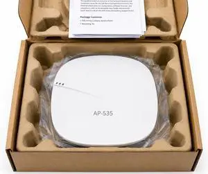 JZ337A AP-535 Wi-Fi 6 802.11ax Dual-Band 4x4 MIMO Indoor Wireless Access Point, Internal Antennas, New Sealed (JZ337A) JZ337A AP-535 Wi-Fi 6 802.11ax Dual-Band 4x4 MIMO Indoor Wireless Access Point, Internal Antennas, New Sealed (JZ337A)