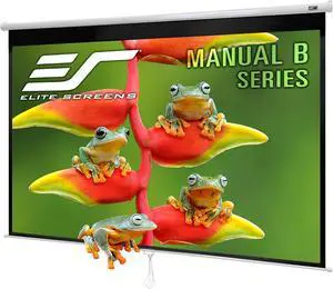 Elite Screens Manual Pull Down Projector Screen 110-INCH 4:3 Home Movie Cinema Gaming Office Presentation, ISF Certified, Auto-Lock Mechanism, 4K /8K 3D Ultra HDR HD Ready, M110V Elite Screens Manual Pull Down Projector Screen 110-INCH 4:3 Home Movie Cinema Gaming Office Presentation, ISF Certified, Auto-Lock Mechanism, 4K /8K 3D Ultra HDR HD Ready, M110V