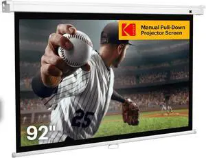 Kodak Manual Pull-Down White Projector Screen 92" Inch Kodak Manual Pull-Down White Projector Screen 92" Inch