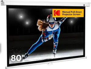 Kodak Manual Pull-Down White Projector Screen 80" Inch Kodak Manual Pull-Down White Projector Screen 80" Inch
