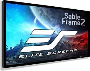 Elite Screens Sable Frame 2, 105-Inch Fixed Frame Projector Screen, 16:9 8K/4K Ultra HD & Active 3D Ready, ISF-Certified Material, Ideal for Home Theater, Office, and Indoor Presentations, ER105WH2 Elite Screens Sable Frame 2, 105-Inch Fixed Frame Projector Screen, 16:9 8K/4K Ultra HD & Active 3D Ready, ISF-Certified Material, Ideal for Home Theater, Office, and Indoor Presentations, ER105WH2