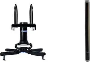 QualGear Pro-AV QG-KIT-TA-3IN-B Projector Mount Kit Accessory with A Truss Ceiling Adapter, 3" 1.5", Black & QG-PRO-PM-2FT-B Pro-AV 1.5" Npt Threaded Pipe, 2' Length Projector Accessory, Black QualGear Pro-AV QG-KIT-TA-3IN-B Projector Mount Kit Accessory with A Truss Ceiling Adapter, 3" 1.5", Black & QG-PRO-PM-2FT-B Pro-AV 1.5" Npt Threaded Pipe, 2' Length Projector Accessory, Black