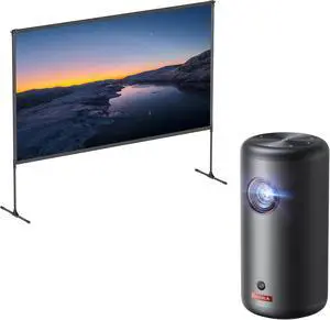 soundcore nebula capsule 3 projector with 100" screen soundcore nebula capsule 3 projector with 100" screen