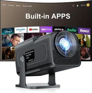 4K Projector with WiFi and Bluetooth Portable Movie projector, Auto Keystone 180°Rotation Ceiling Projector for Bedroom, Compatible With HDMI/USB/TV Stick/Smartphone/Laptop 4K Projector with WiFi and Bluetooth Portable Movie projector, Auto Keystone 180°Rotation Ceiling Projector for Bedroom, Compatible With HDMI/USB/TV Stick/Smartphone/Laptop