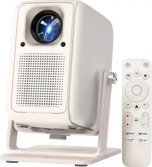 OBE Smart Projector with WiFi and Bluetooth, 650 ISO Lumens (Actual Brightness) 4K Support and 1080P FHD, 2 Speakers, 1s Auto Focus/Keystone, Built in Apps, Noise<26dB, 210°Gimbal OBE Smart Projector with WiFi and Bluetooth, 650 ISO Lumens (Actual Brightness) 4K Support and 1080P FHD, 2 Speakers, 1s Auto Focus/Keystone, Built in Apps, Noise<26dB, 210°Gimbal