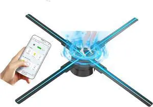 70CM/27.6IN 3D Holographic Fan, 4 Fan Blades With 832 LED Beads, TF Card, Application Transmission & Remote Control HD Halloween Simple Management 70CM/27.6IN 3D Holographic Fan, 4 Fan Blades With 832 LED Beads, TF Card, Application Transmission & Remote Control HD Halloween Simple Management