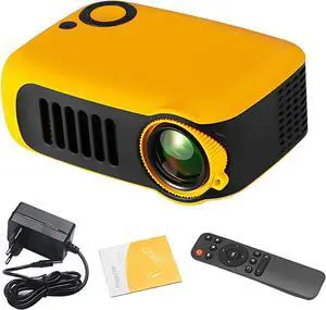 Mini Projector, Portable Projector for Home Cinema, 1000 Lumens, Supports 1080P 4K, Compact 5.3 x 3.7 x 2 in / 13.5 x 9.5 x 5 cm, Remote Included, Yellow, for Movie Nights, Gaming, and Presentations Mini Projector, Portable Projector for Home Cinema, 1000 Lumens, Supports 1080P 4K, Compact 5.3 x 3.7 x 2 in / 13.5 x 9.5 x 5 cm, Remote Included, Yellow, for Movie Nights, Gaming, and Presentations